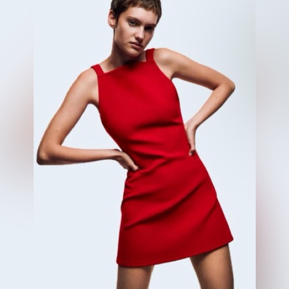 Zara Vibrant Red Mini Dress
